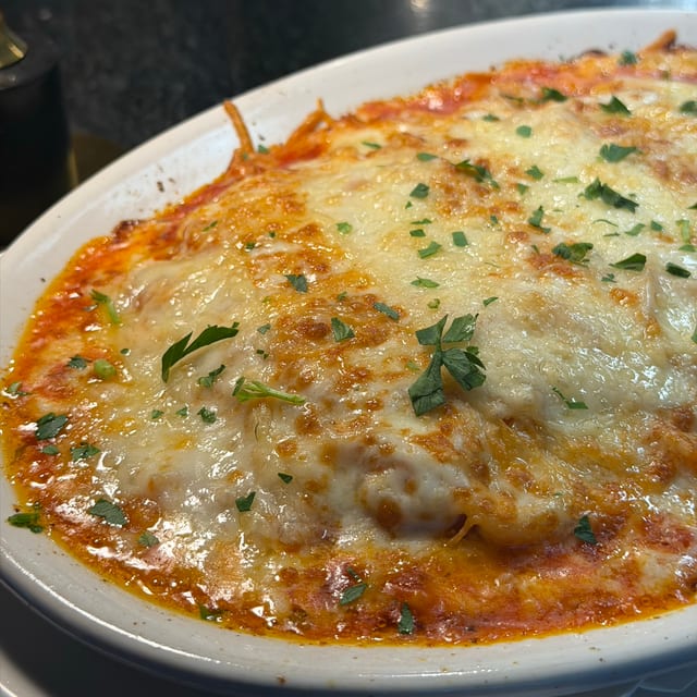 Four Cheese Baked Spaghetti.